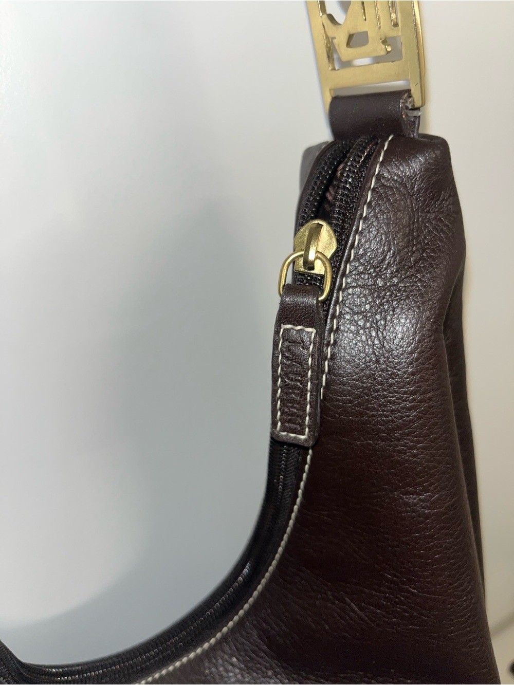 Ralph Lauren Brown Leather Hobo Bag with gold hardware - Picture 5 of 7